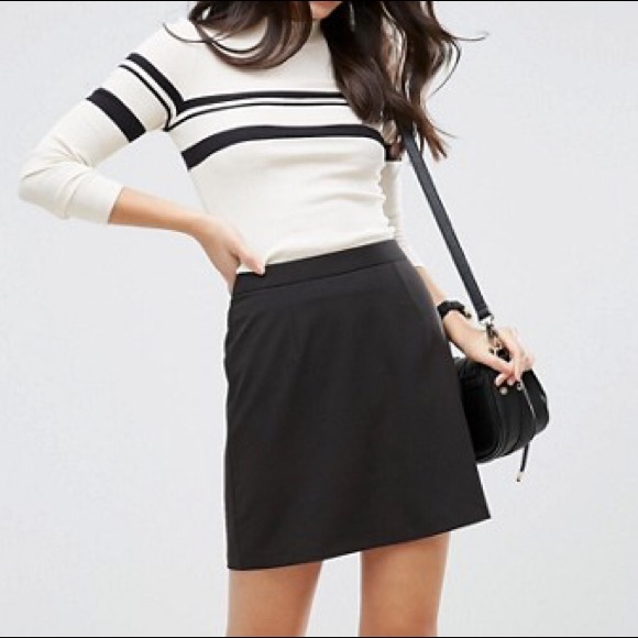 ASOS Dresses & Skirts - ASOS Black A-line Tailored Miniskirt